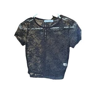 Jordyn Jagger Lace Mesh Top M